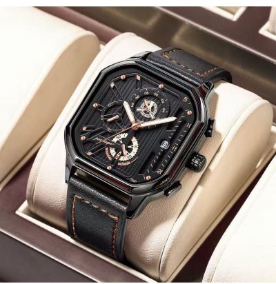 Poedagar Men's Leather watch